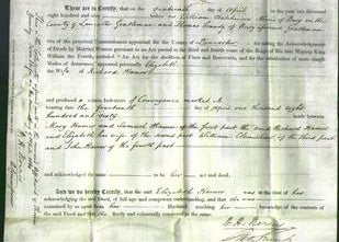 Deed by Married Women - Elizabeth Hamer-Original Ancestry