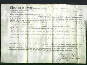 Deed by Married Women - Sarah Hipwell-Original Ancestry