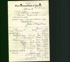 Bank Letterhead - First National Bank of Altoona