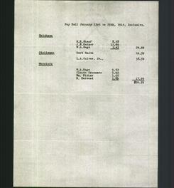 Pay Roll January 23rd to 29th, 1914, Inclusive