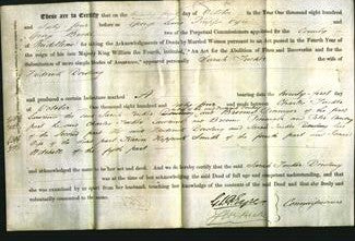 Deed by Married Women - Sarah Tucker Dowling-Original Ancestry