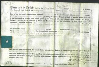 Deed by Married Women - Ann Lewis and Lucy Caroline Wheeler-Original Ancestry