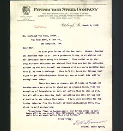 Letterhead - Pittsburgh Steel Company