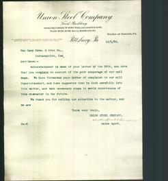 Letterhead - Union Steel Company