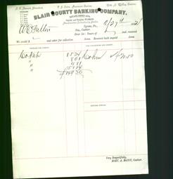 Bank Letterhead - Blair County Banking Company