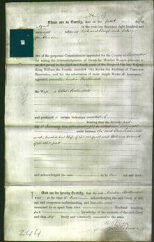 Deed by Married Women - Amelia Markindale-Original Ancestry