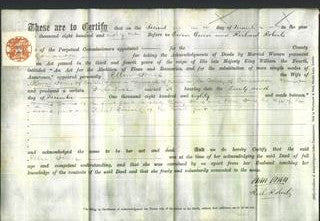 Deed by Married Women - Ellen Jones-Original Ancestry