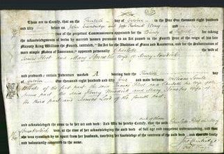 Deed by Married Women - Charlotte Fleet and Mary Anne Newdick-Original Ancestry