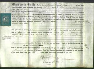 Deed by Married Women - Elizabeth Paglar-Original Ancestry