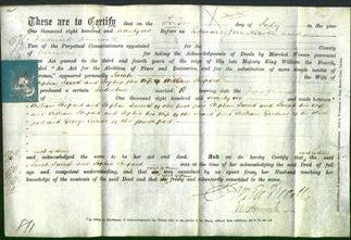 Deed by Married Women - Sarah Jarrett, Sophia Shepard-Original Ancestry