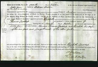 Deed by Married Women - Elizabeth Cruddass-Original Ancestry