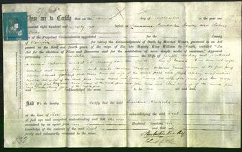 Deed by Married Women - Caroline Matilda Allday-Original Ancestry