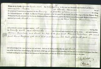 Deed by Married Women - Sarah Burnham-Original Ancestry