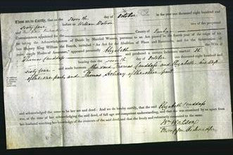 Deed by Married Women - Elizabeth Cruddass-Original Ancestry