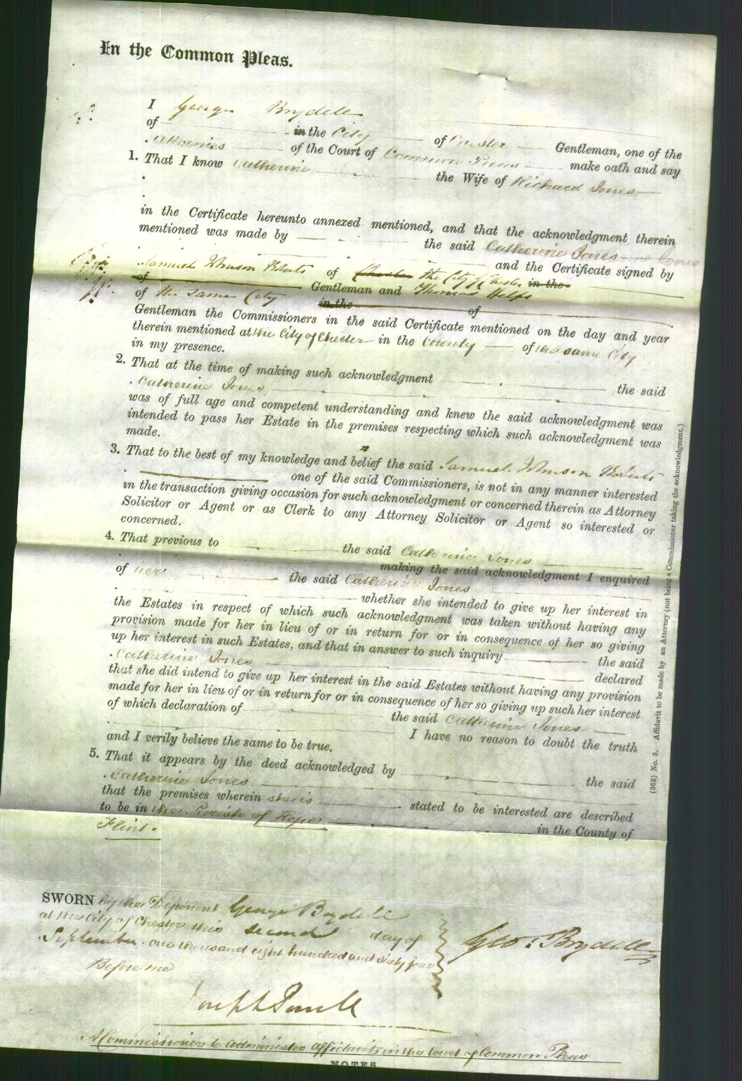 Court of Common Pleas - Catherine Jones