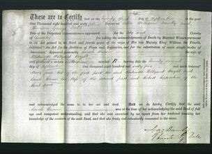 Deed by Married Women - Sarah Brown Wright-Original Ancestry