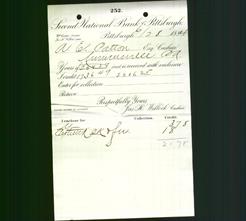 Bank Letterhead - Second National Bank of Pittsburgh