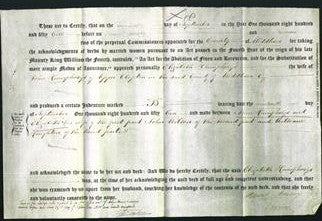 Deed by Married Women - Elizabeth Humphreys-Original Ancestry