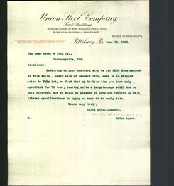 Letterhead - Union Steel Company