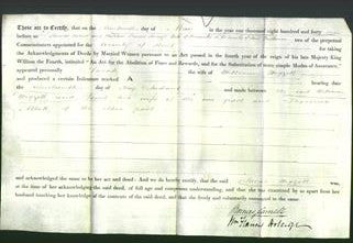 Deed by Married Women - Sarah Wigzell-Original Ancestry