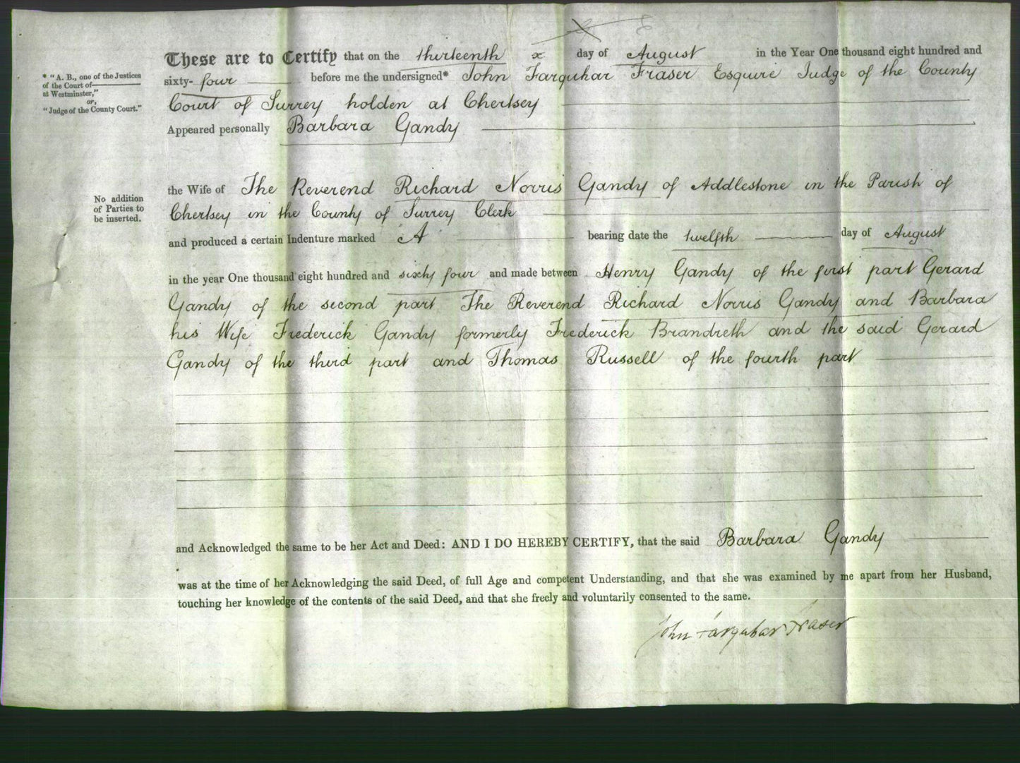 Deed by Married Women - Barbara Gandy