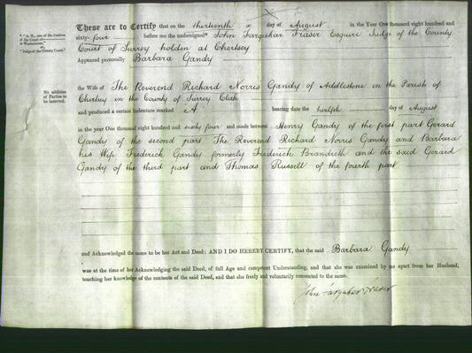 Deed by Married Women - Barbara Gandy