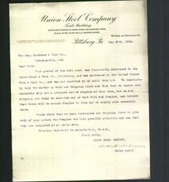 Letterhead - Union Steel Company