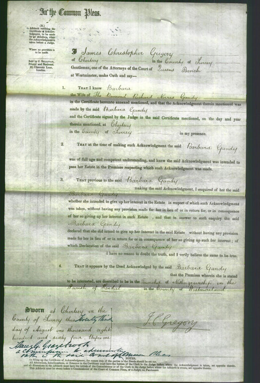 Court of Common Pleas - Barbara Gandy