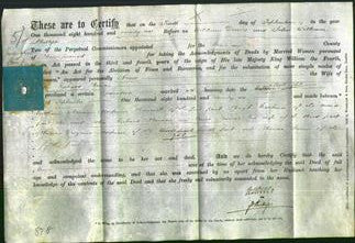 Deed by Married Women - Anne Thomas-Original Ancestry