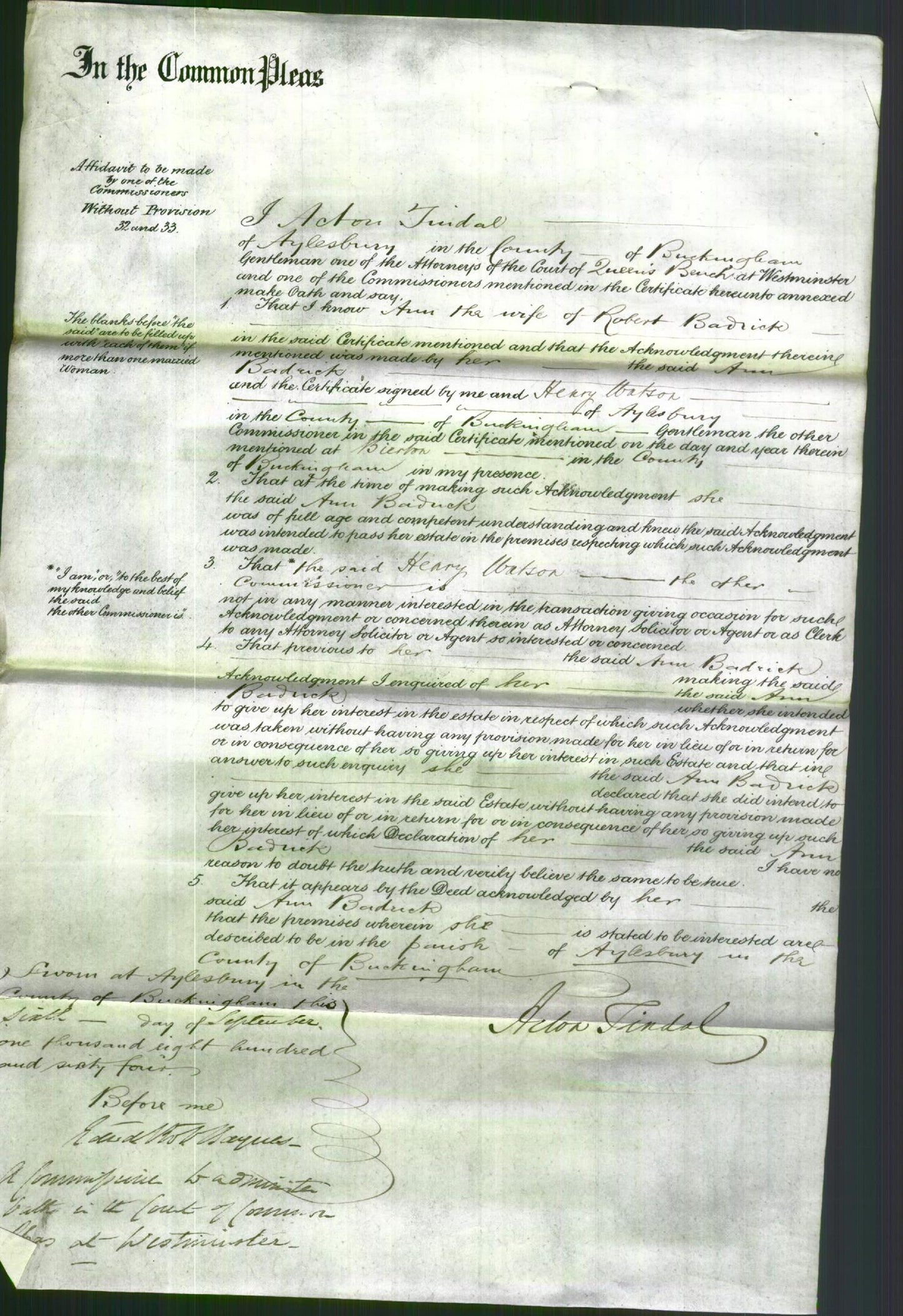 Court of Common Pleas - Ann Badrick