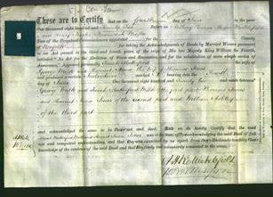Deed by Married Women - Sarah Rutterford Milk and Harriet Anna Jones-Original Ancestry