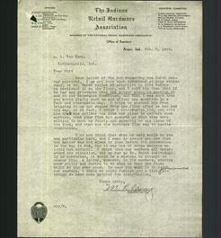 Letterhead - The Indiana Retail Hardware Association