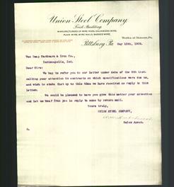 Letterhead - Union Steel Company