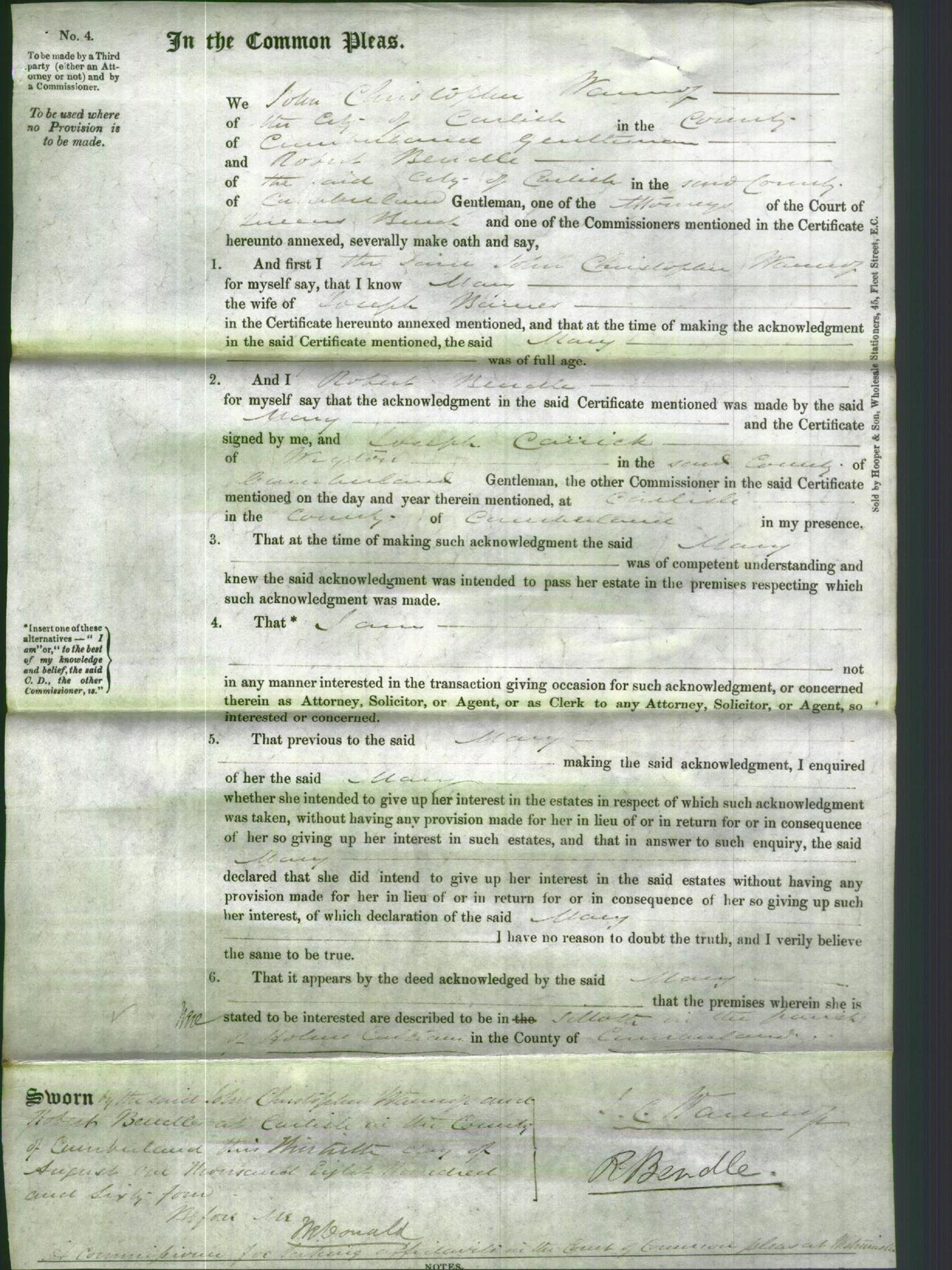 Court of Common Pleas - Mary Barnes