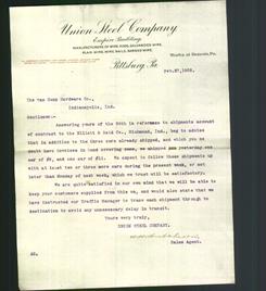 Letterhead - Union Steel Company
