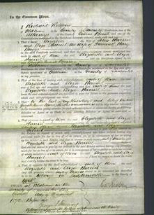 Court of Common Pleas - Elizabeth Marrow and Eliza Harriet Briggs-Original Ancestry