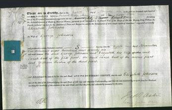 Deed by Married Women - Elizabeth Johnson-Original Ancestry
