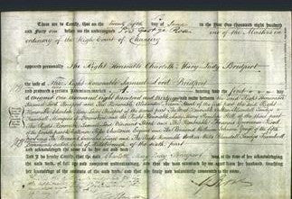 Deed by Married Women - Right Honorable Charlotte Mary Lady Bridport-Original Ancestry