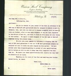 Letterhead - Union Steel Company