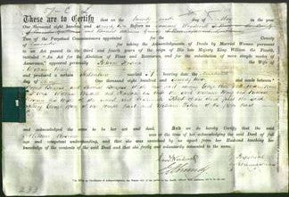 Deed by Married Women - Rebecca Rosina May-Original Ancestry