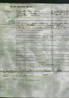 Court of Common Pleas - Sarah Tomlinson-Original Ancestry