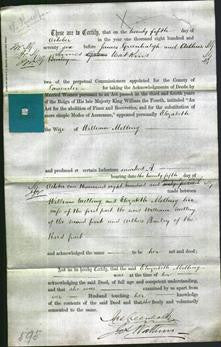 Deed by Married Women - Elizabeth Melling-Original Ancestry