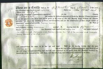 Deed by Married Women - Frances Selina Thompson-Original Ancestry