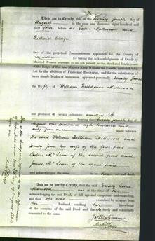 Deed by Married Women - Emily Jane Medwood-Original Ancestry