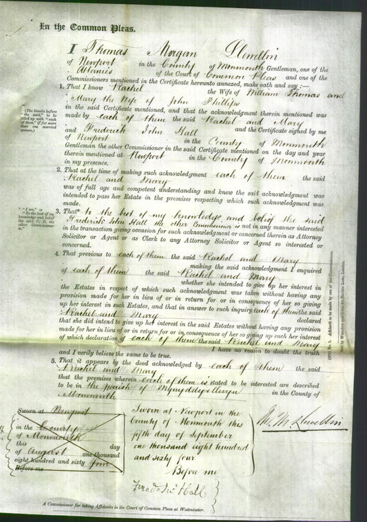 Court of Common Pleas - Rachael Thomas and Mary Philips