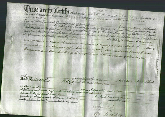 Deed by Married Women - Ann Wordsworth