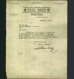 Letterhead - T.H. Mastin & Company, Attorneys
