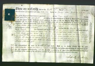 Deed by Married Women - Emma Woolland, Hannah Duncan, Mary Atkinson and Catharine Weatherill-Original Ancestry