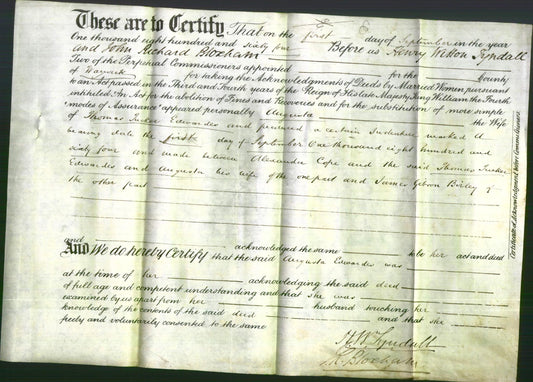 Deed by Married Women - Augusta Edwards