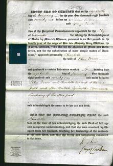 Deed by Married Women - Charlotte Dower-Original Ancestry